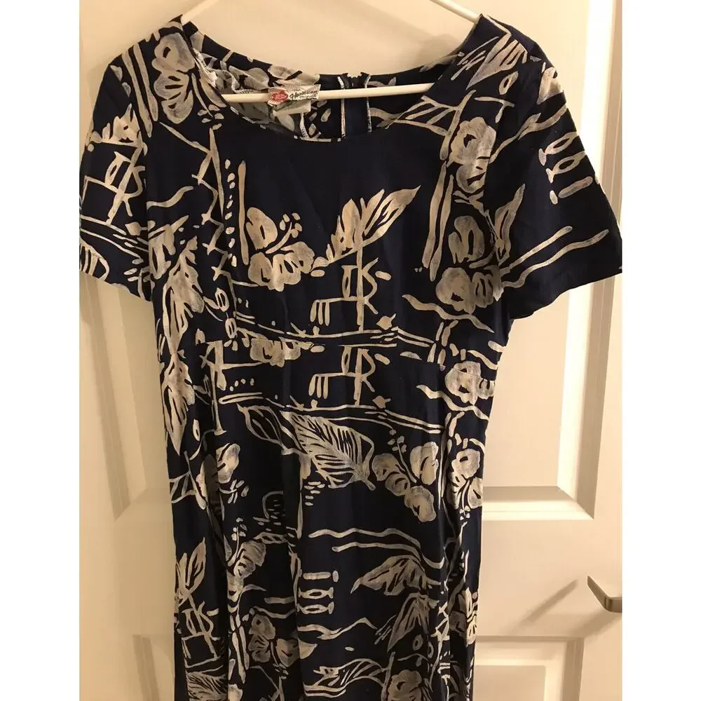 Hilo Hattie THE HAWAIIAN ORIGINAL Women’s Patterned Shift Dress‎ Rayon/Cotton, M